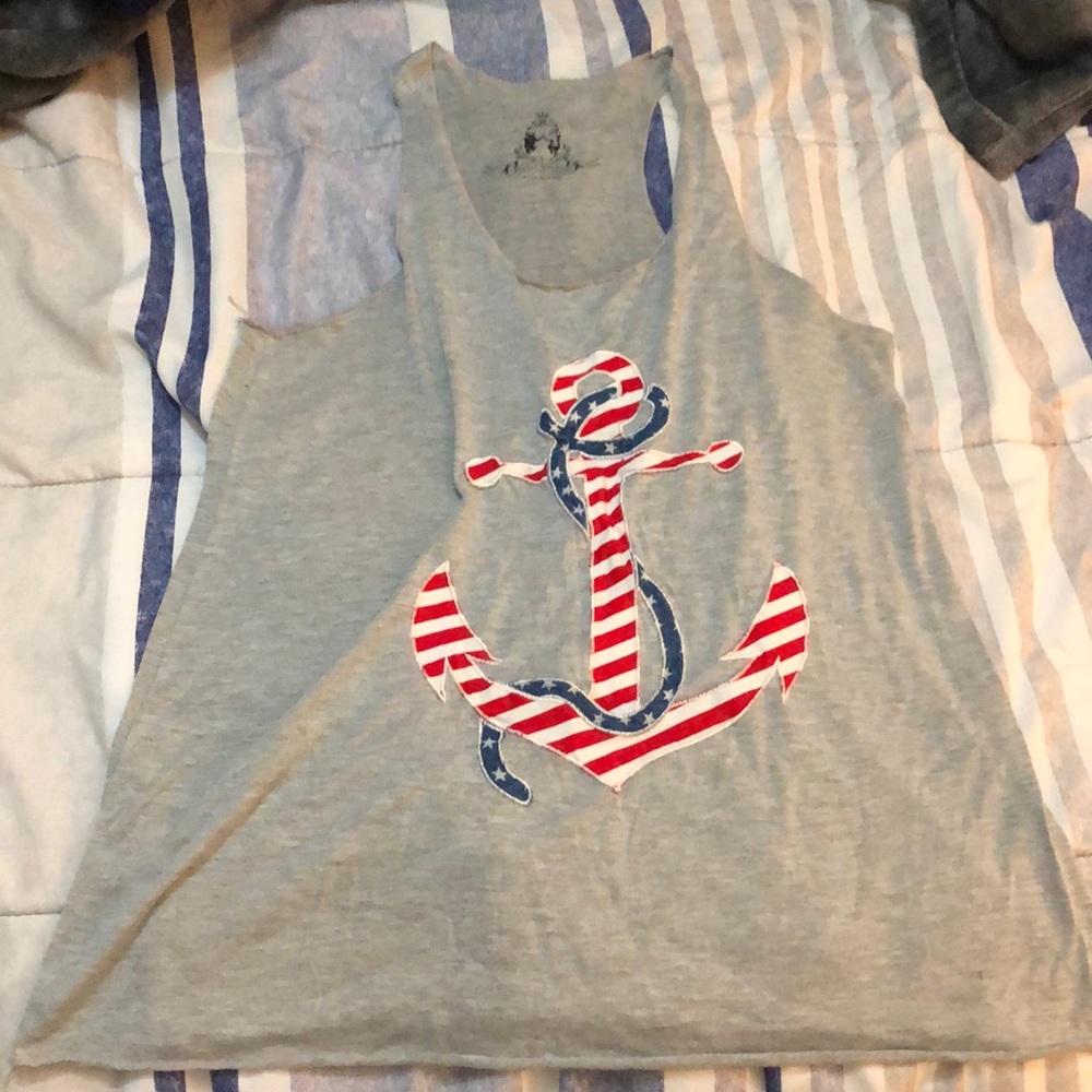 Women’s Large Red White & Blue anchor tank